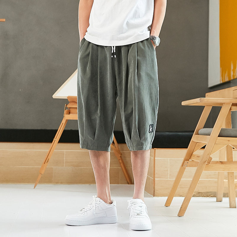 Summer Japanese Overalls Cropped Trousers Men's Trend To Increase Fertilizer
