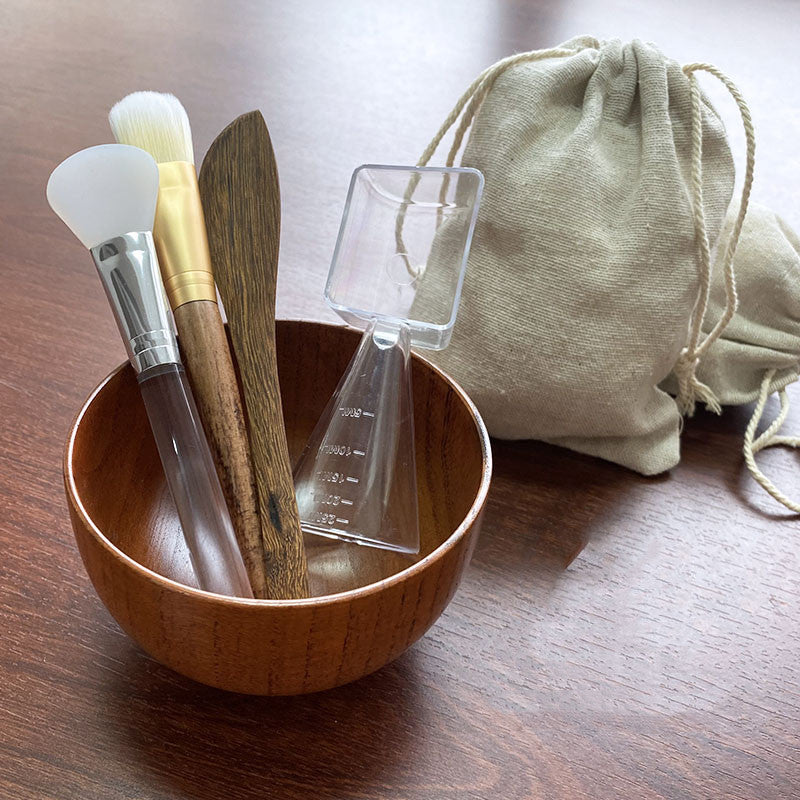 Mask Bowl Set Silicone Brush Japanese Style DIY Beauty Salon Home