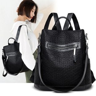 Embossed elephant pattern anti-theft backpack