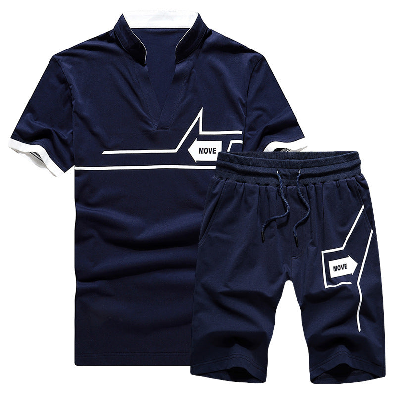 T-Shirt Five Shorts Comfortable Casual Two Piece Set