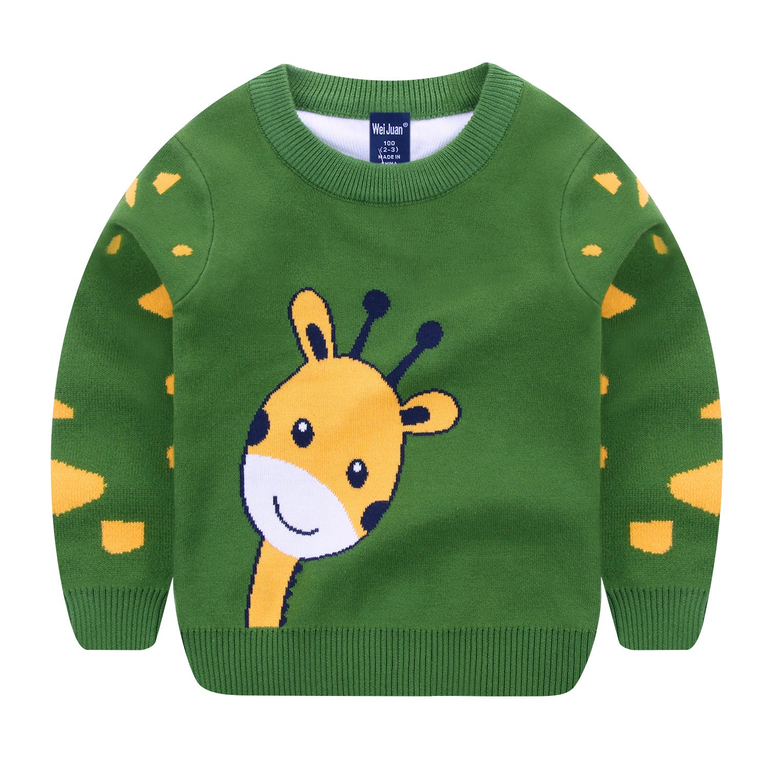 Fawn jacquard sweater for boys and girls