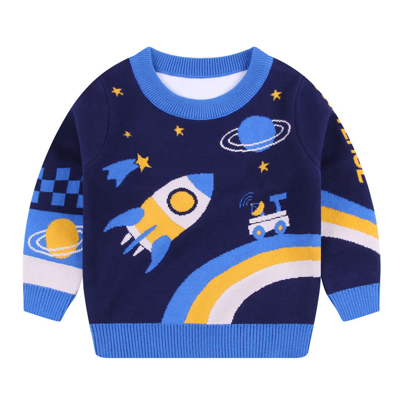Children's novel space cotton warm sweater
