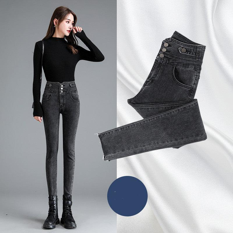 Women's high waist stretch jeans