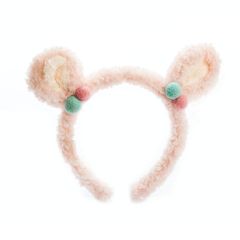 Plush bear ear headband