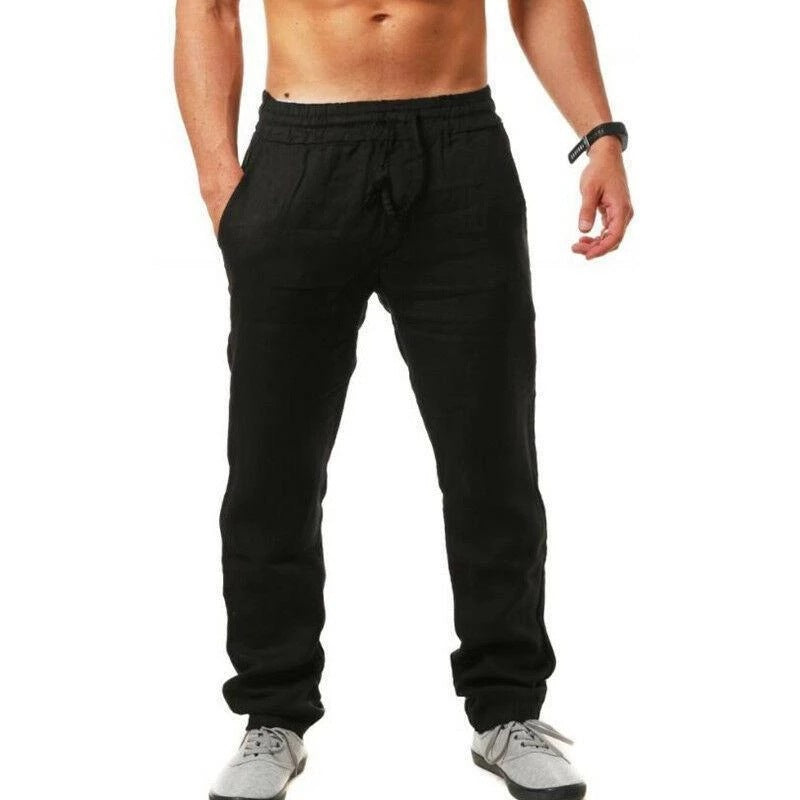 Breathable Cotton And Linen Loose Casual Sports Trousers