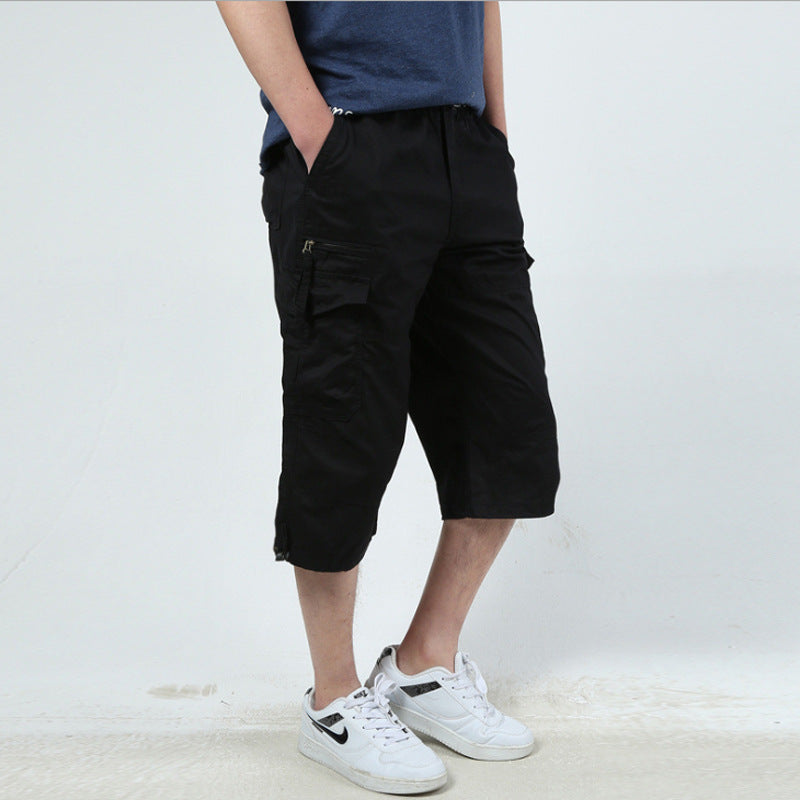 Summer Loose Cropped Trousers Shorts Men 7 Points