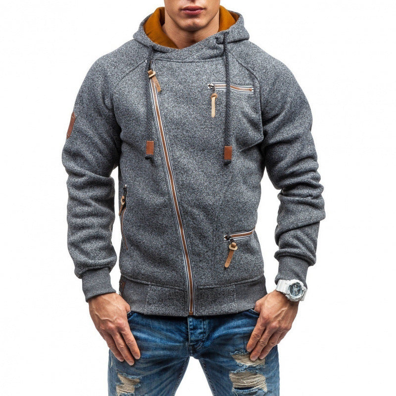 Men's Slim Drawstring Casual Hooded Sweatshirt