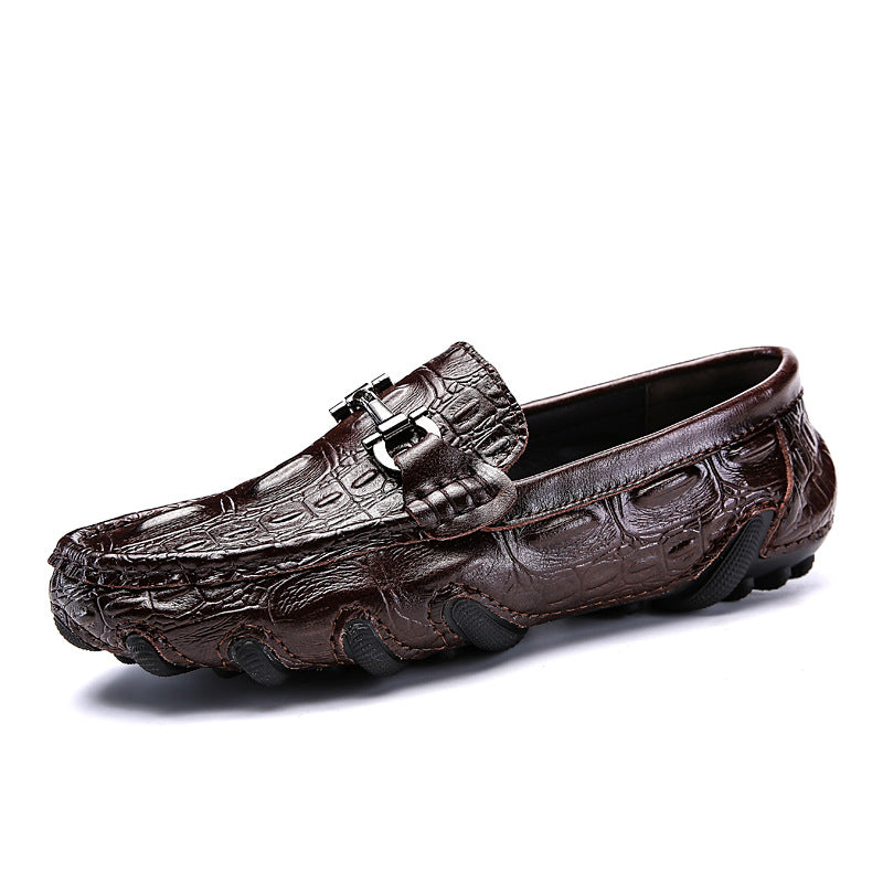 New Men's Leather Peas Shoes
