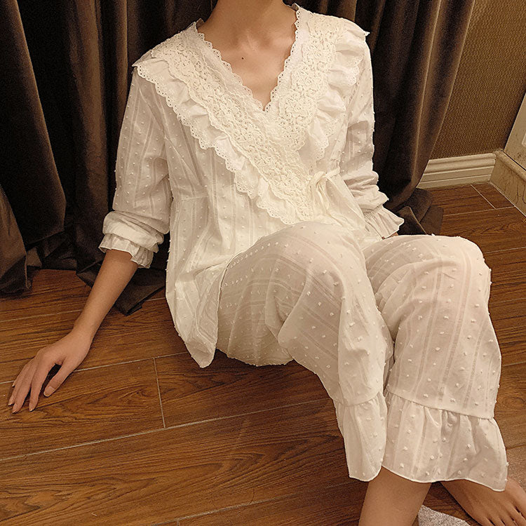 Two-piece Long-sleeved Suit Palace Pajamas