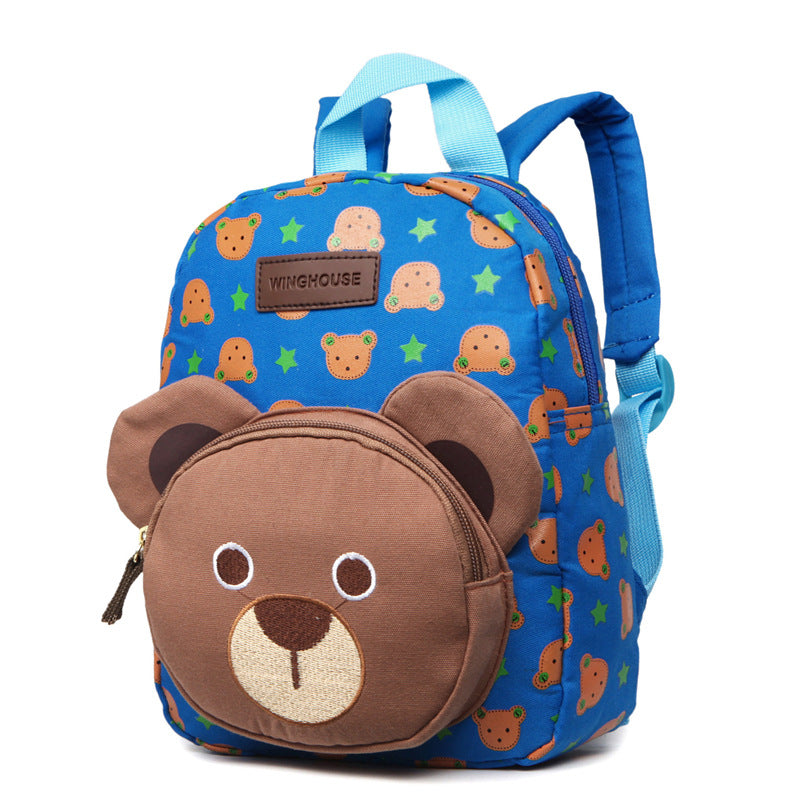 Custom-made children's schoolbag, canvas, rabbit, bear, baby, baby, baby and baby cartoon package