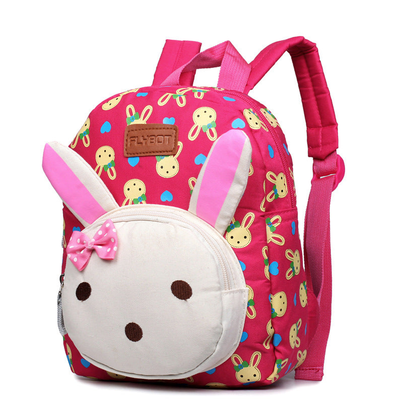 Custom-made children's schoolbag, canvas, rabbit, bear, baby, baby, baby and baby cartoon package