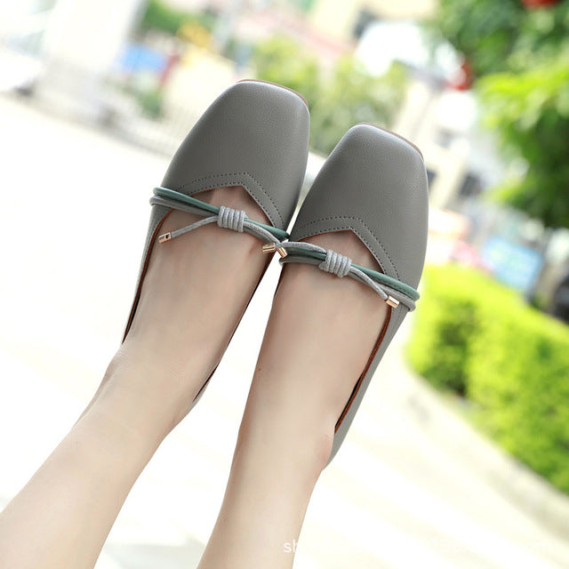 Square toe soft sole shoes