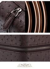 Ostrich leather watch bag portable zipper leather watch storage box travel bag