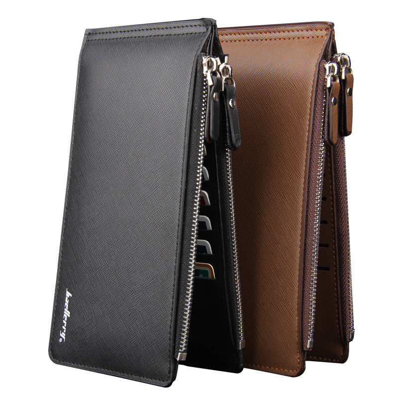 Baellerry Leisure Card Long Wallet cross pattern multi-functional ultra-thin bank card bag wholesale