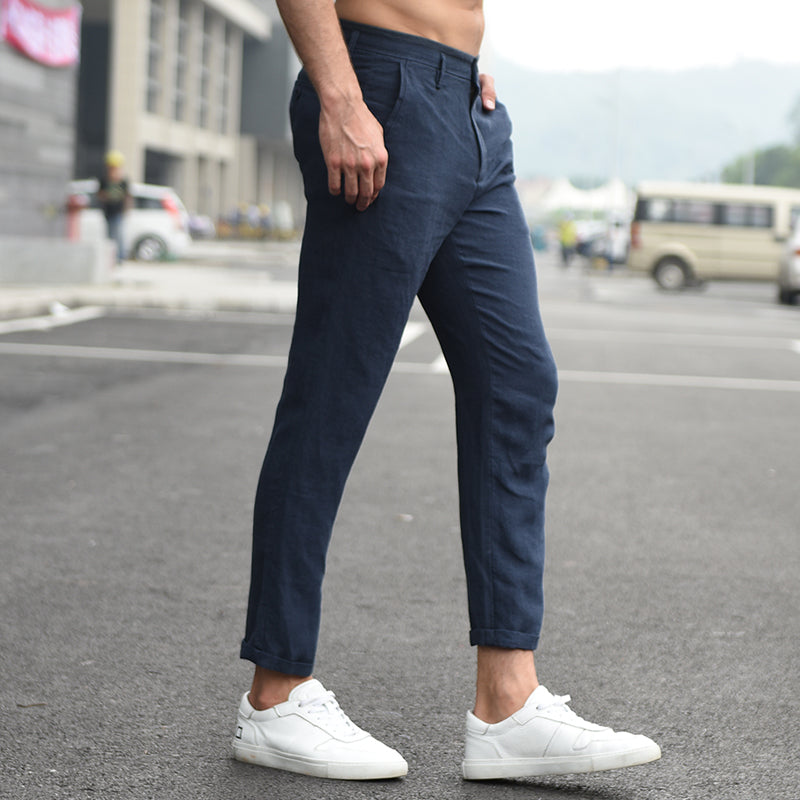 Cotton and linen breathable pants