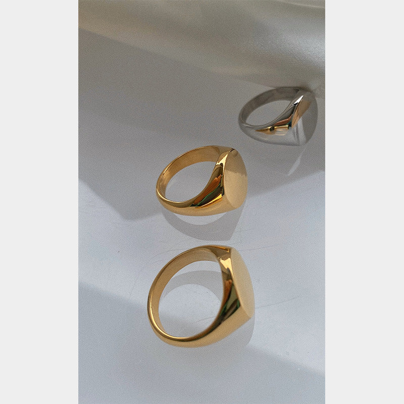 Gorgeous polished solid titanium ring
