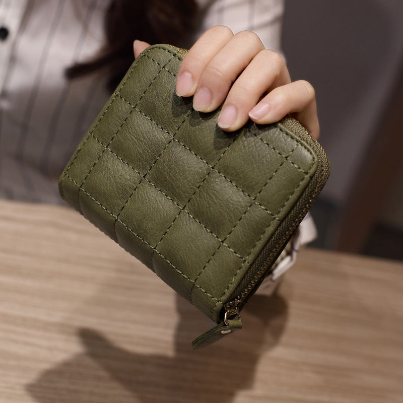 Korean Mini Mini Purse Ladies short zipper cute zero wallet student short embroidered female Wallet