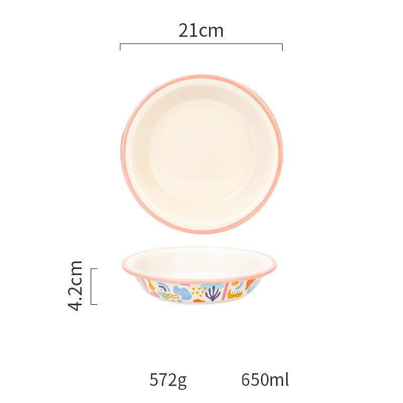 Tableware Creative Rice Bowl Dish Plate Fish Flavored Household