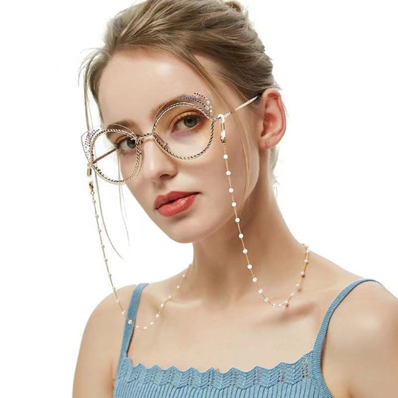 Hot Selling European And American Masks Metal Chain Glasses