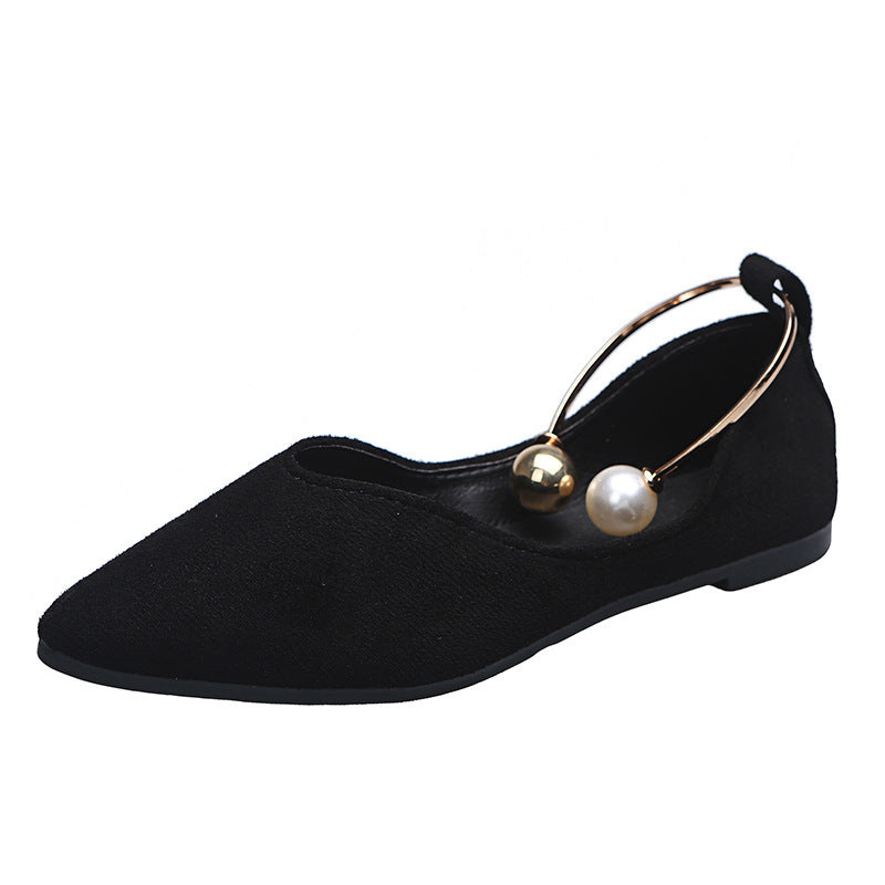 Pointed Flat Heel Shallow Shoes Women