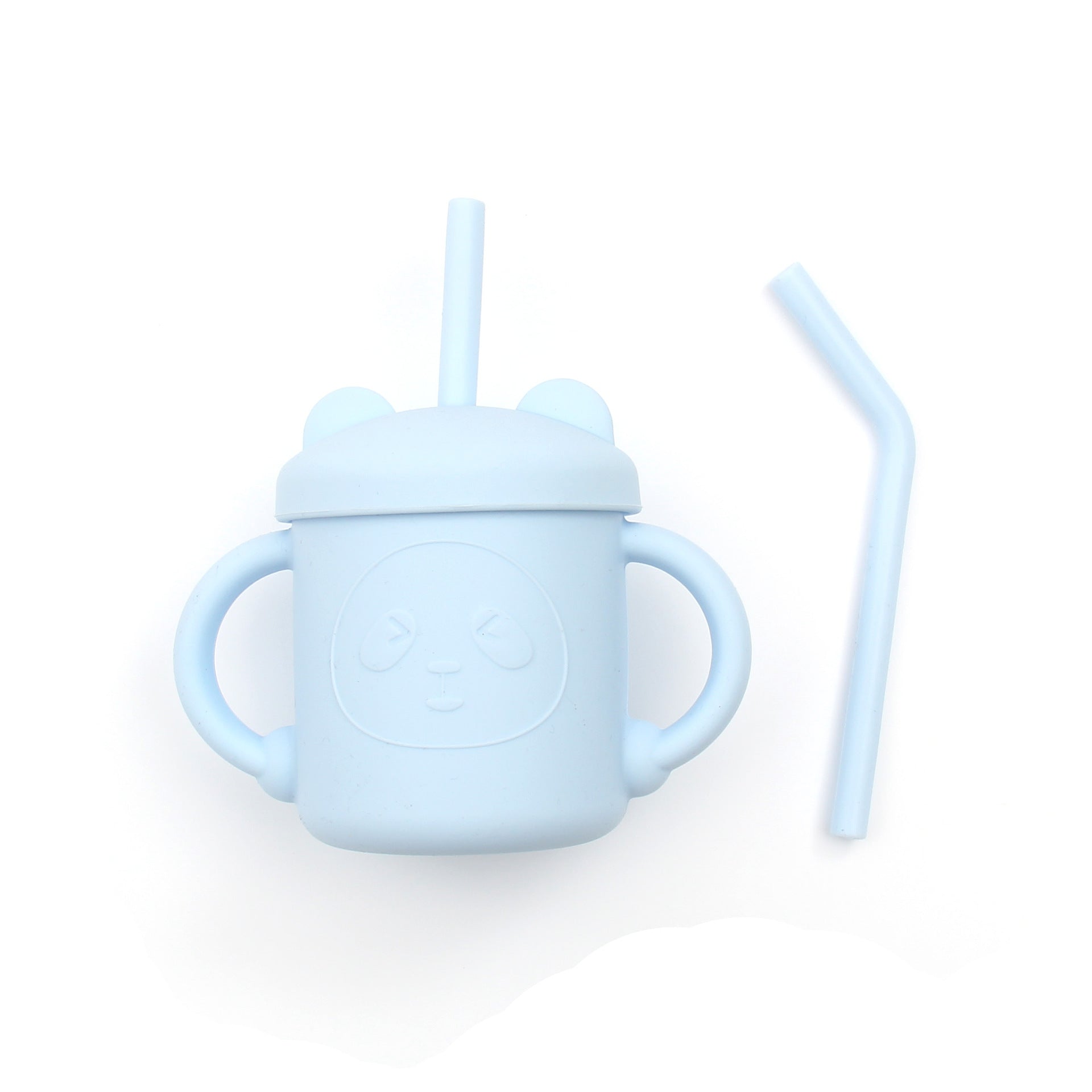 Tableware Infant Children's Silicone Learning Drink Straw Cup