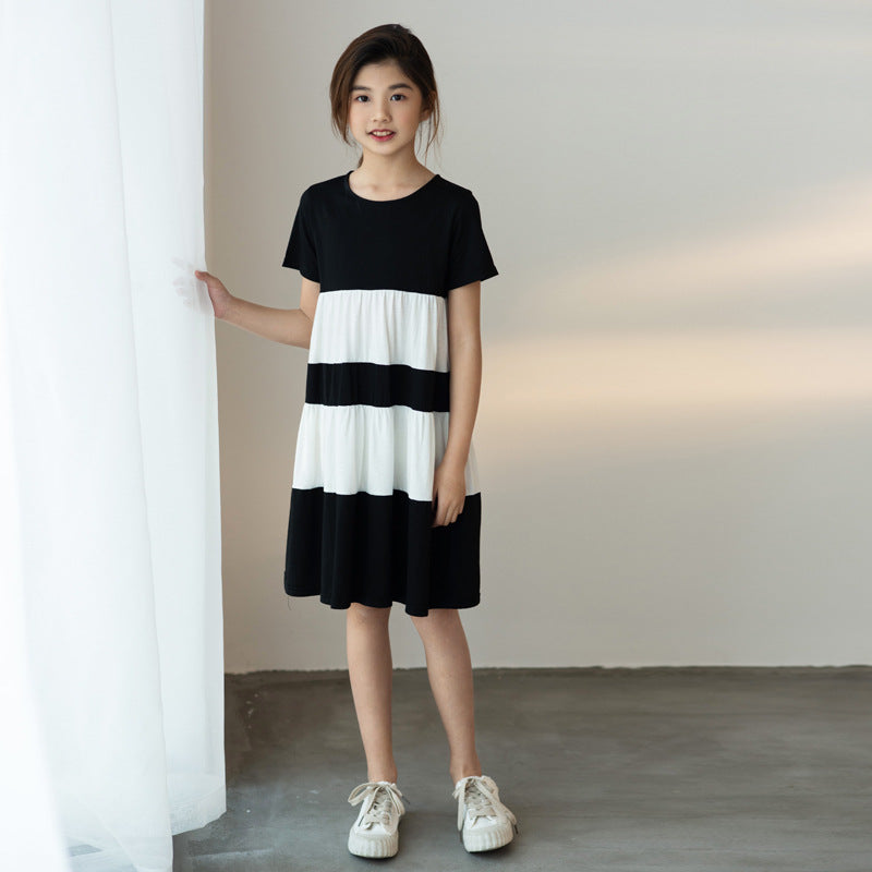 Girls' New Style Western Style Knitted Loose Dress