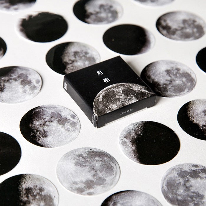 Boxed Stickers, Moon Phases, Calendar Planet, Hand Account Stickers, Stickers, Decorative Hand Account Materials