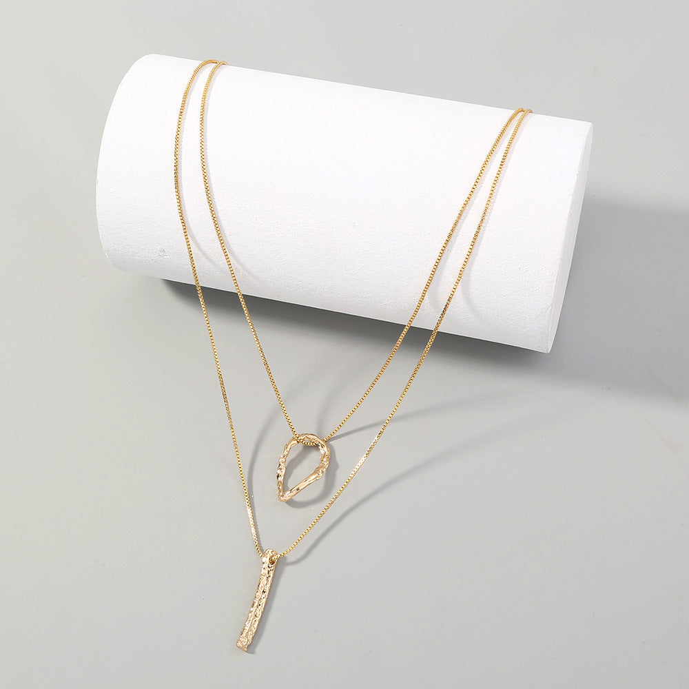 Simple Necklace Ins Hip-hop Niche Design Metal Pendant Clavicle Chain