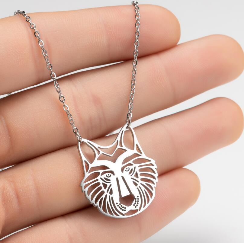 Stainless Steel Animal Pendant Clavicle Chain Necklace Women