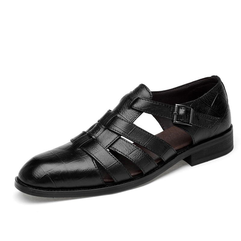 Hollow Business Formal Men's Comfortable Buckle Shoes