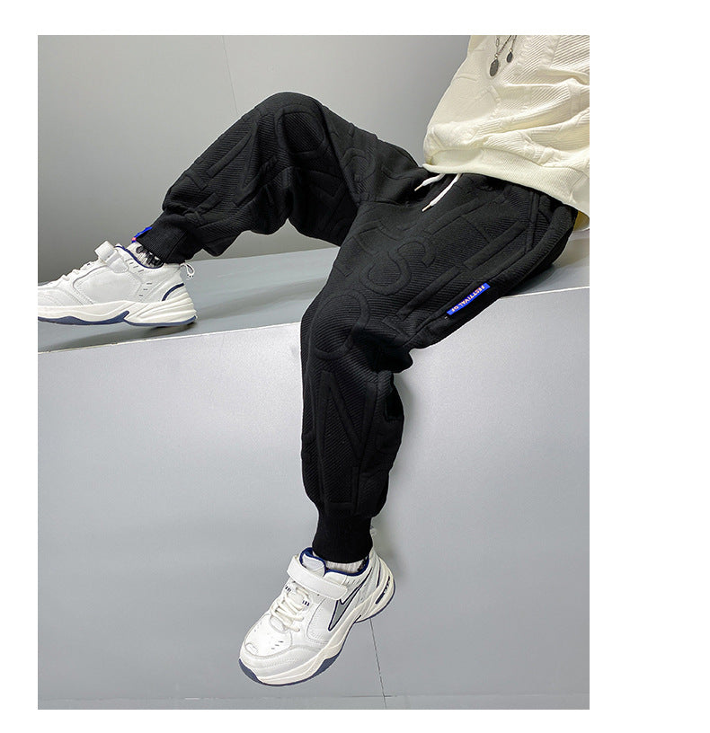 Fashionable New Buckle Boy Casual Pants Sports