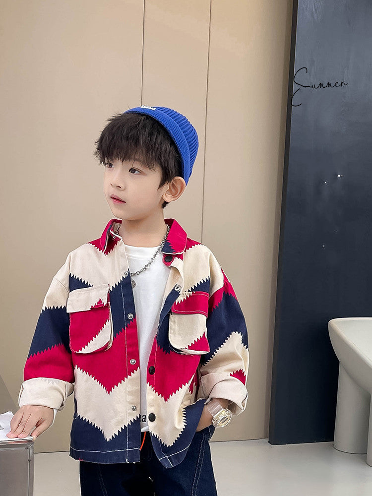 Boys  Autumn Coat 2021 New Children''s Wear Boys'' Korean Version Foreign