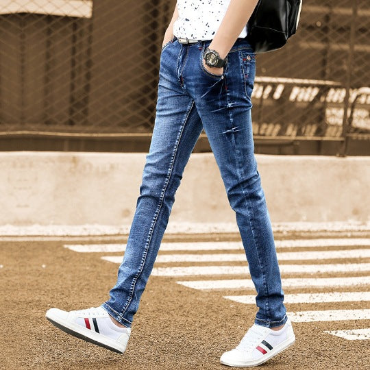 Jeans Slim Fit Plus Velvet Thickened Business Stretch