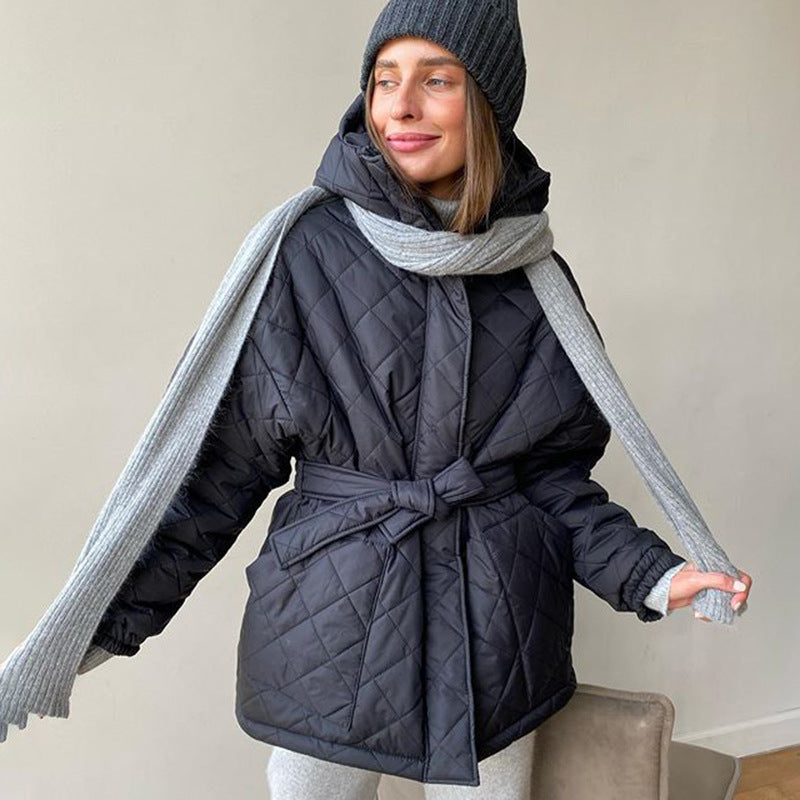 Thermal Jacket Plus Size Tie Down Cotton Top
