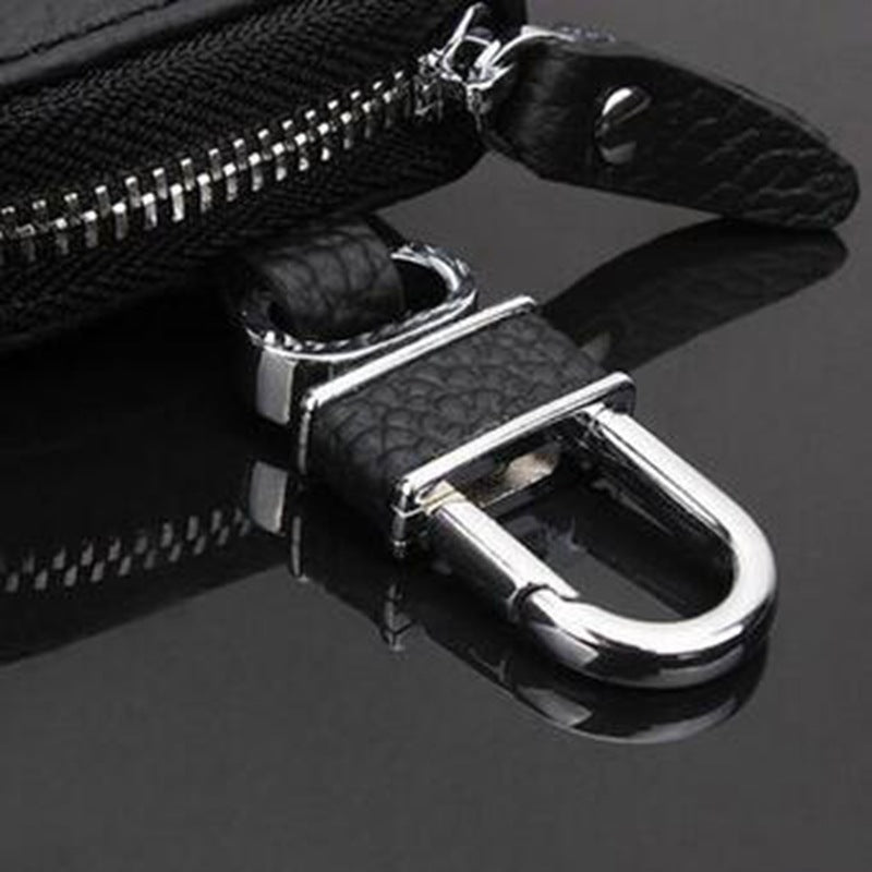 Car Litchi Grain First Layer Leather Key Case