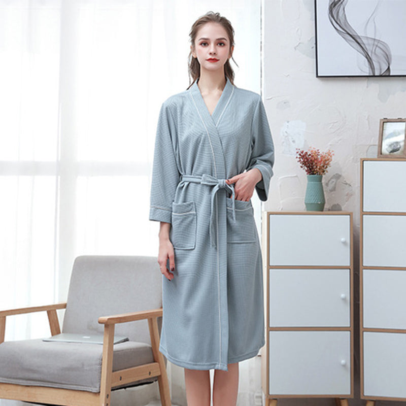 Bathrobe Three-quarter Sleeve Absorbent Quick-drying Pajamas