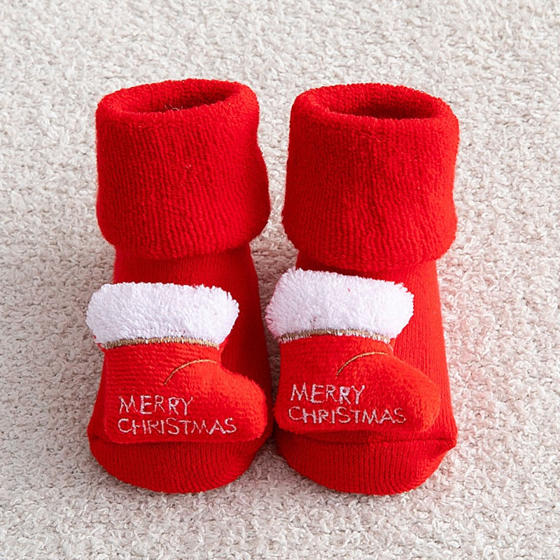Christmas Children's Socks Thickened Terry