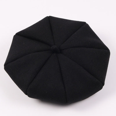 Children's pumpkin octagonal beret