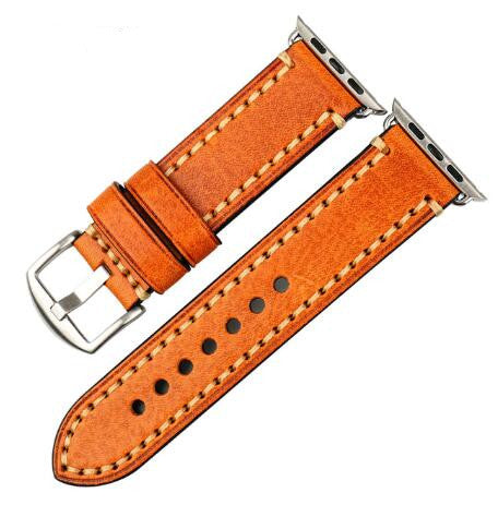 Watch strap with layer of cowhide