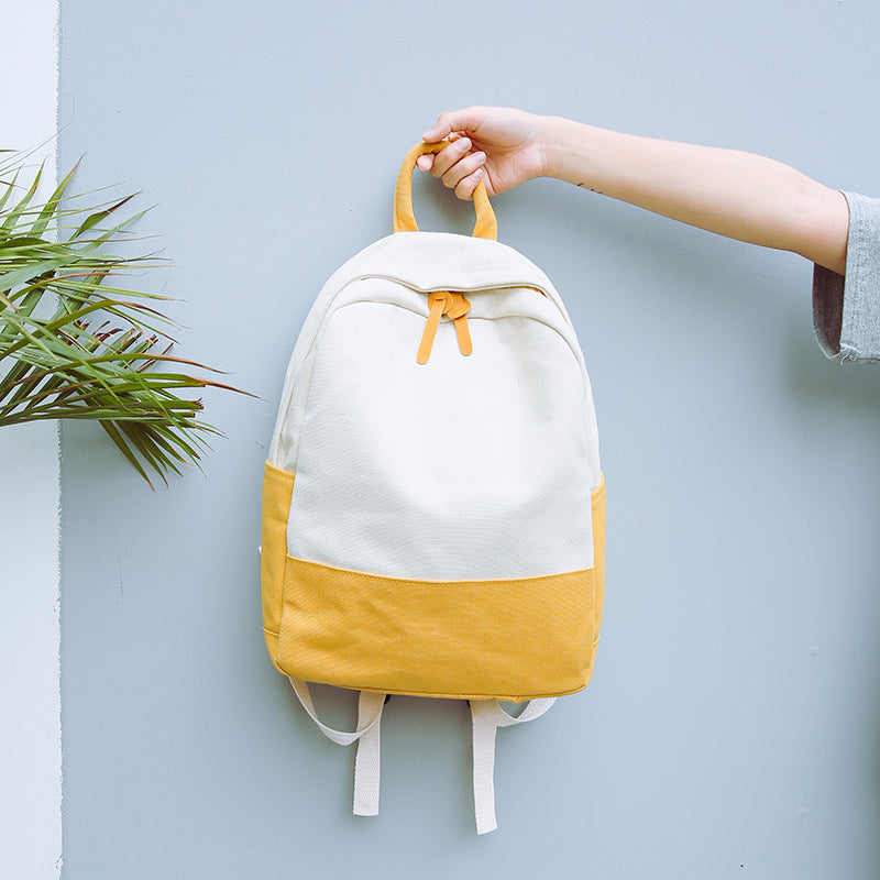 Japan and South Korea Contrast Canvas Backpack