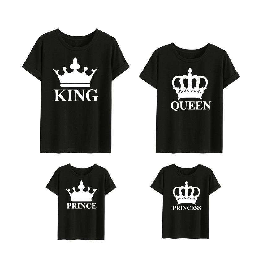 Crown King Family Wear Summer New Short-Sleeved T-Shirt Family Wear