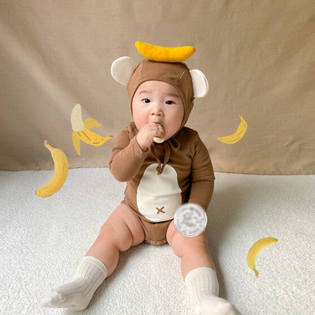 Baby Onesie Little Monkey Top Banana Romper