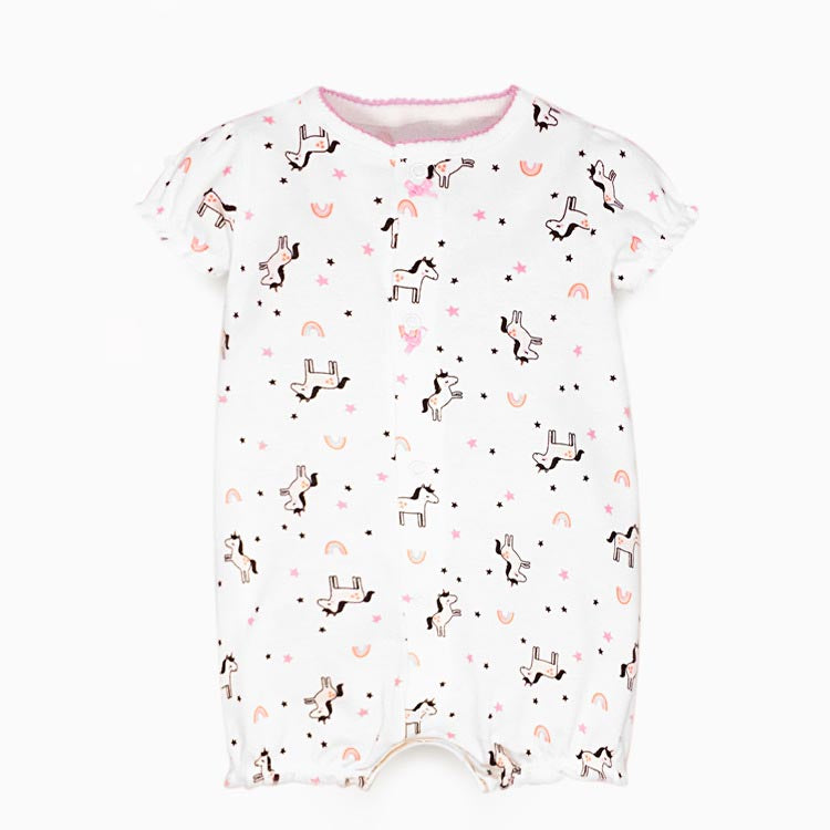 Fashion Cute Simple Short-sleeved Baby Jumpsuit