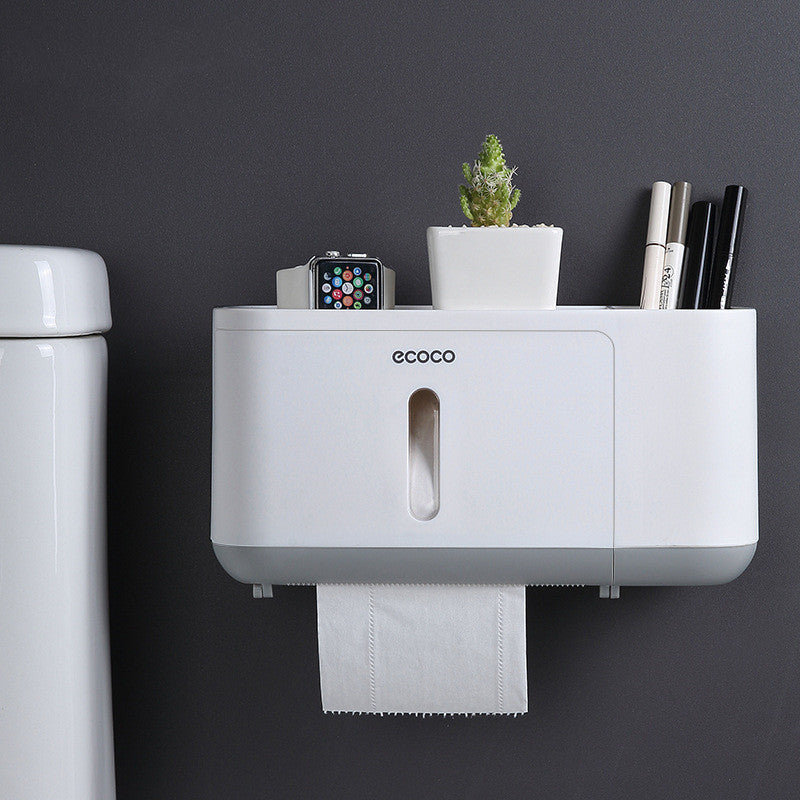Simple Multifunctional Paper Towel Holder Nail-free Waterproof Towel Pumping