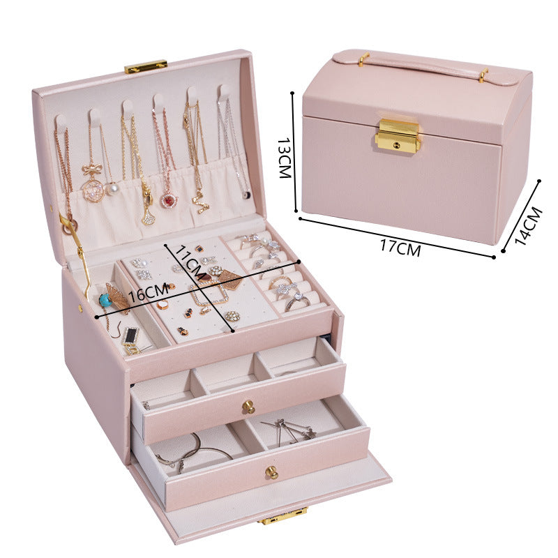 Three-layer Drawer Type Jewelry Storage Box Creative Jewelry Box