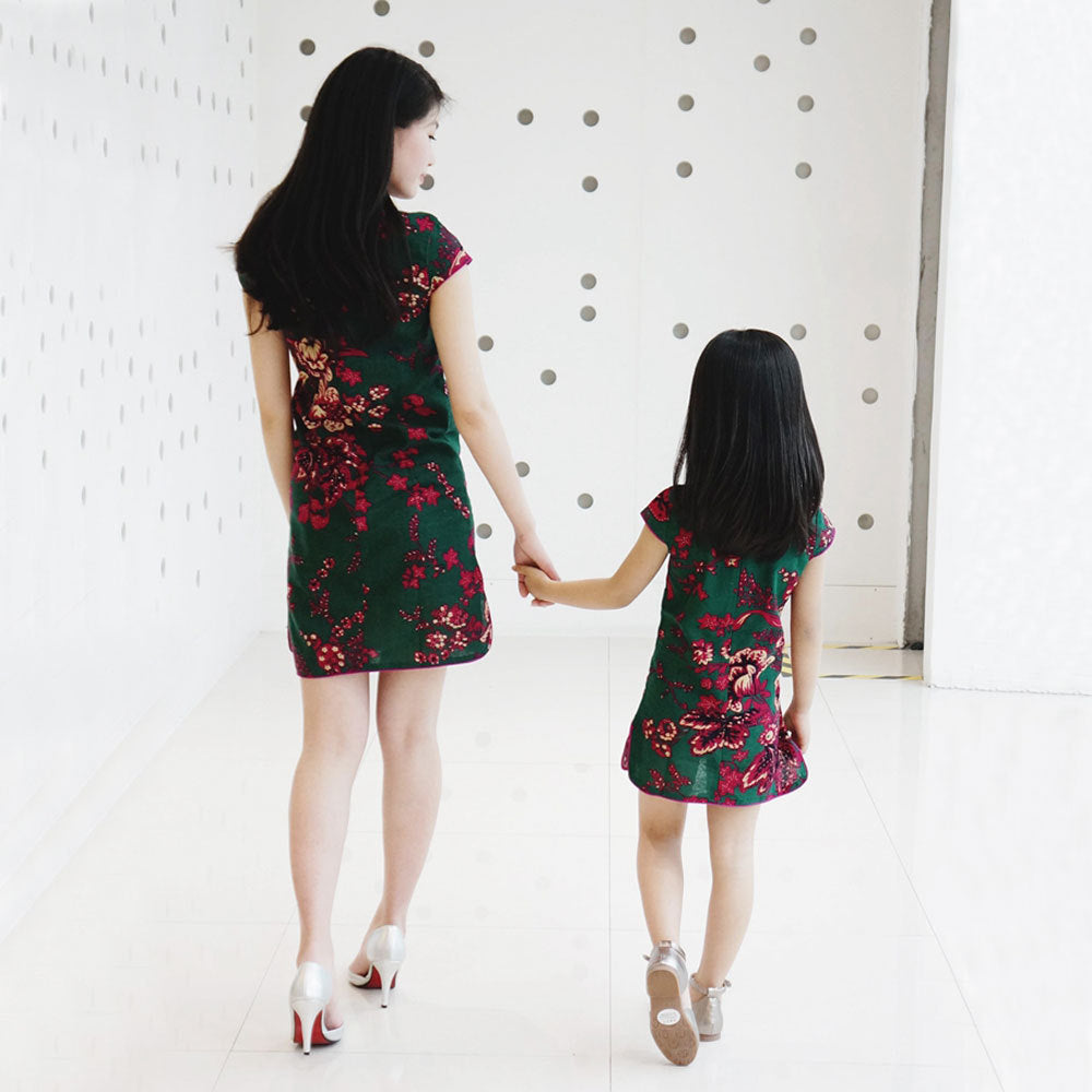 Girls  cheongsam parent-child dresses