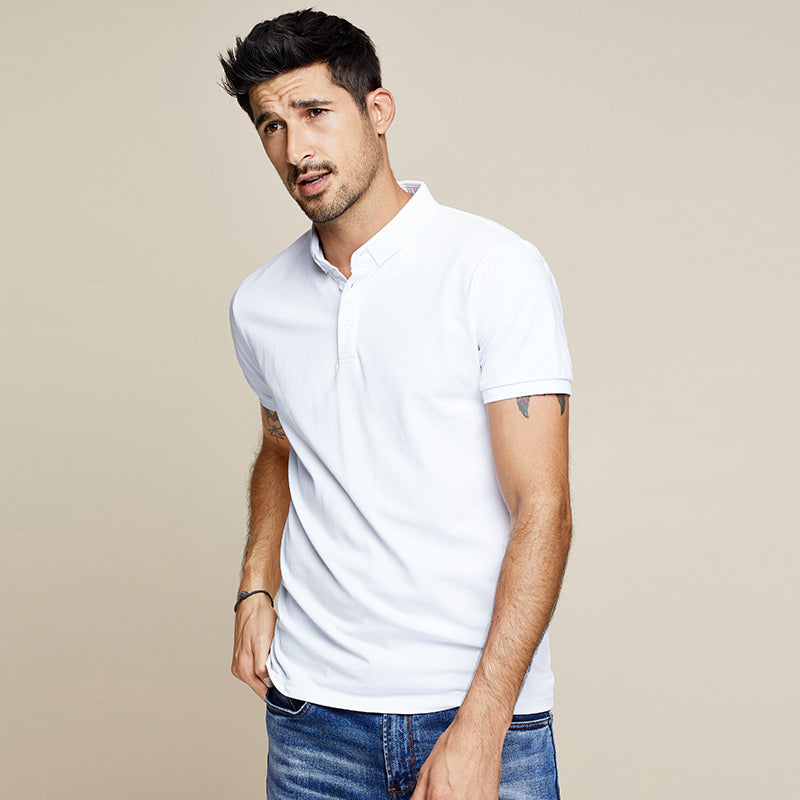 Men's Short Sleeve Solid Color Lapel Paul T-Shirt