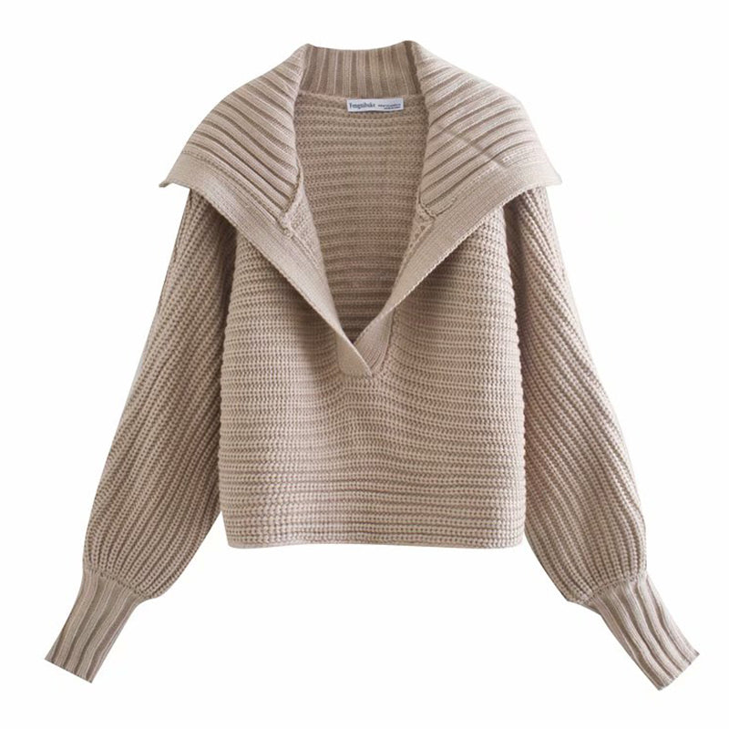 Simple And Fashionable Solid Color Loose Sweater