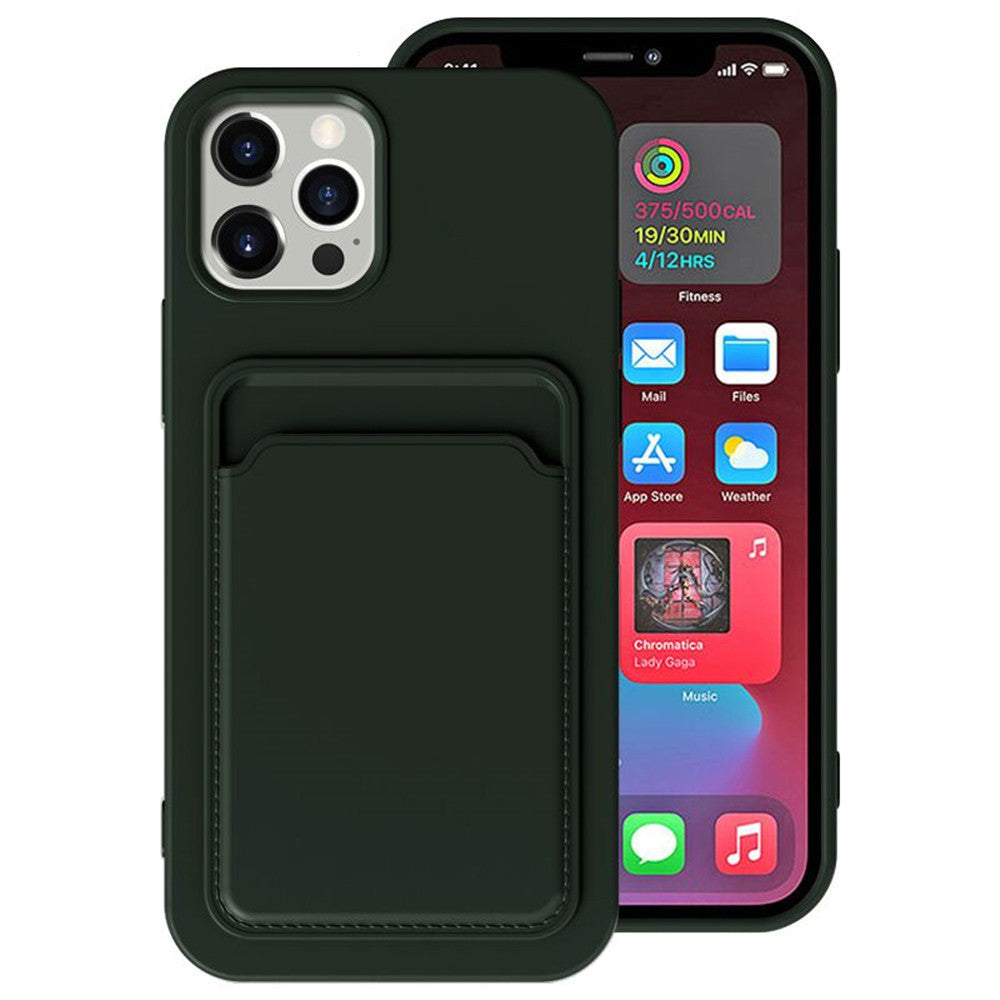 All In One Card Case Frosted Phone Case Silicone Protection