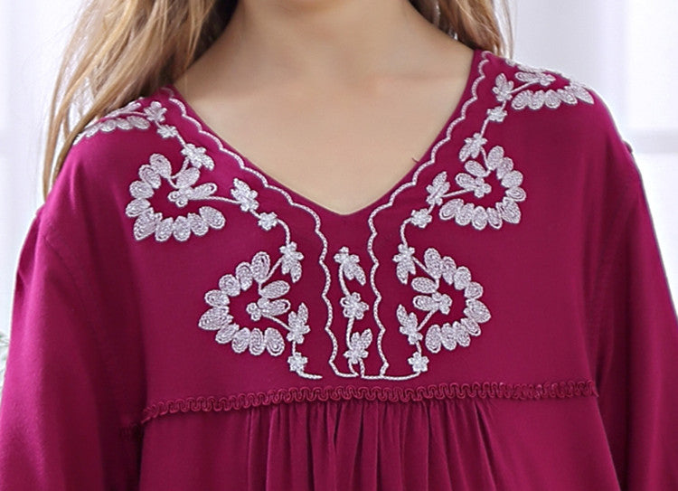 Fashion Soft Cotton Computer Embroidery Dress